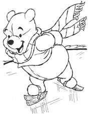 skating with pooh